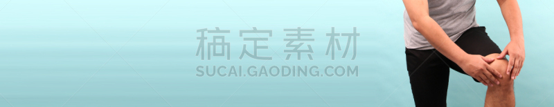 影棚拍摄,痛苦,特写,男人,膝,男性美,蓝色背景,留白,部分,运动