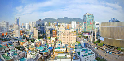 全景,釜山,横截面,商务,交通,现代,著名景点,客轮,韩国,东亚
