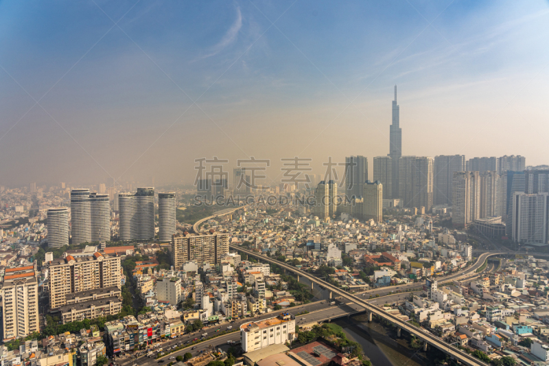 烟雾,建筑外部,工业,天空,城市,高大的,有包装的,公路,现代,肮脏的