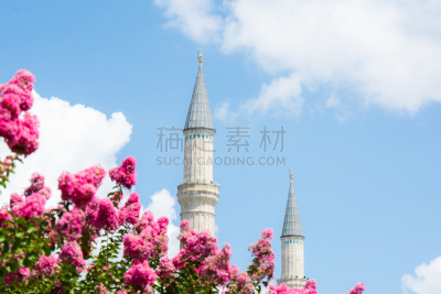 土耳其,伊斯坦布尔,清真寺,蓝色清真寺,神,地形,多色的,黄色,红色,蓝色