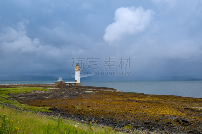 托巴莫利,灯塔楼,云,英国,著名景点,海岸线,海岬,夏天,户外,苏格兰
