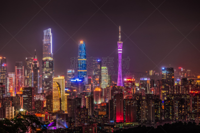 广州,夜晚,商务,暗色,照明设备,交通,黄昏,现代,著名景点,商业金融和工业