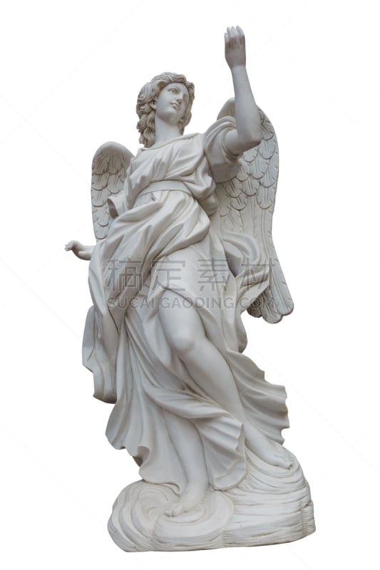 European church winged angel sculpture，Ps path map