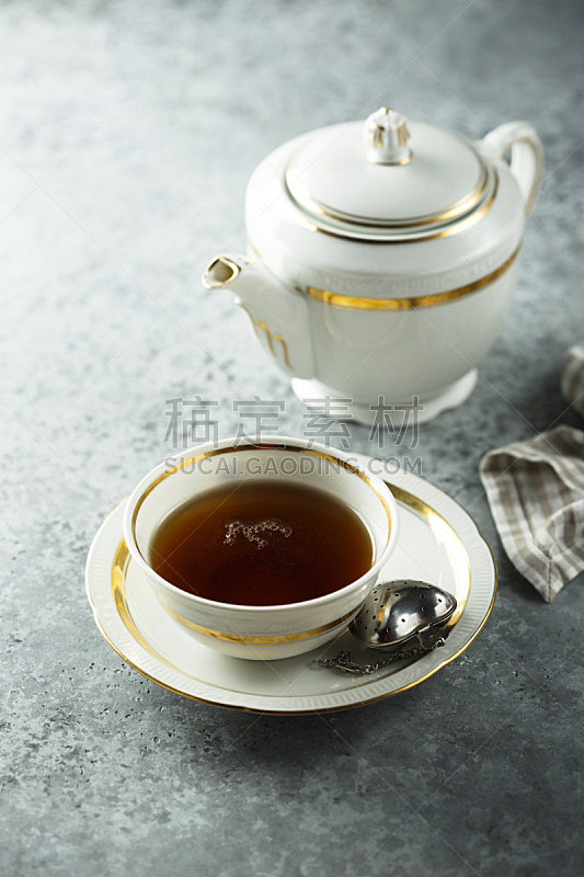 红茶,饮料,茶,传统,茶叶,热,暗色,清新,背景分离,杯