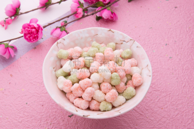 皱霰,日本点心,粉色,传统庆典,图像,女儿节,春天,日本料理,无人,桃
