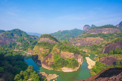 中国,风景,山,福建省,丹霞地貌,武夷山,世界遗产,环境,云,环境保护