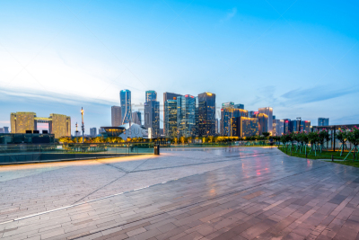 地形,建筑,现代,商务,曙暮光,公园,著名景点,河流,户外,新的