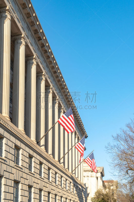 艾森豪威尔办公大楼,都市风景,建筑外部,美国,华盛顿特区,城市生活,黄昏,汽车,美国联邦储备,交通堵塞