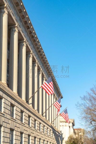 艾森豪威尔办公大楼,都市风景,建筑外部,美国,华盛顿特区,城市生活,黄昏,汽车,美国联邦储备,交通堵塞