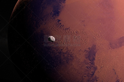 行星,火星,轨道运行,卫星,三维图形