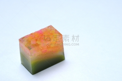 日本,糖果店,黄色,白色背景,羊羹,绿茶,日本点心,秋天,饮食,食品
