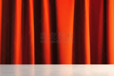 红色,空白的,底座,现代,三维图形,背景,窗帘,商务,干净,空的