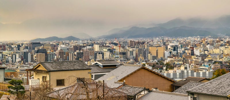 京都府,航拍视角,视角,著名景点,户外,建筑,日本,清水寺,建筑结构,亚洲