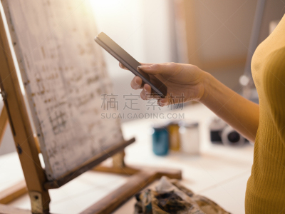 青年人,艺术家,说话