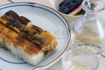 寿司,日本青酒,图像,水平画幅,无人,日本,茄子,日本酒壶,醋,盐渍食品