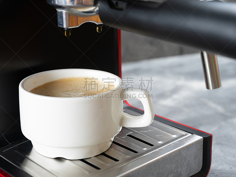 杯,浓咖啡,咖啡机,白色,金属格栅,桌子,饮料,热,清新,咖啡杯