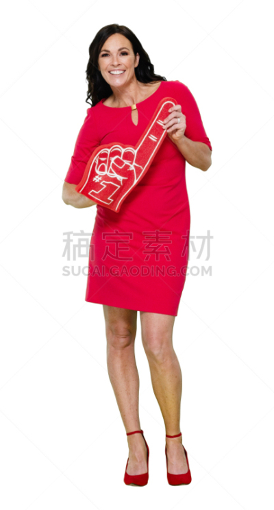 连衣裙,手型,白色背景,爱好者,青年女人,衣服,白色人种,拿着,站