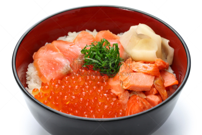 三文鱼,饭碗,日本,鱼卵,在上面,格子烤肉,盐渍食品,日本食品,食品,米
