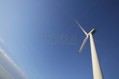 风轮机,天空,蓝色,背景,风,环境,云,环境保护,自然现象,能源