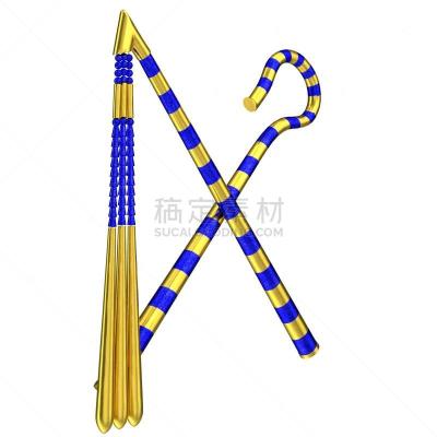 连枷,神,冥神奥赛里斯,法老,黄金,远古的,古老的,过去,神话,古代文明