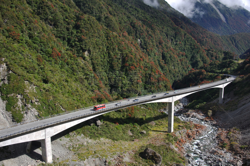 高架桥,汽车,交通方式,工程,建筑业,arthurs pass,岩石,夏天,南,山脉