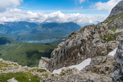 楚格峰,艾博湖,德国,埃尔瓦尔德,徒步旅行,山,自然美,上升,挨着