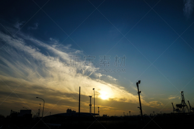 海港,横滨,夜晚,起重机,动物群,船,货船,商用码头,城镇景观,港务局