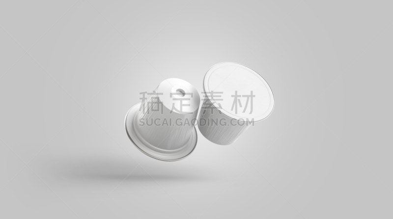 咖啡胶囊,塑胶,白色,空白的,轻蔑的,分离着色,饮料,自动售货机,一次性物品,小罐