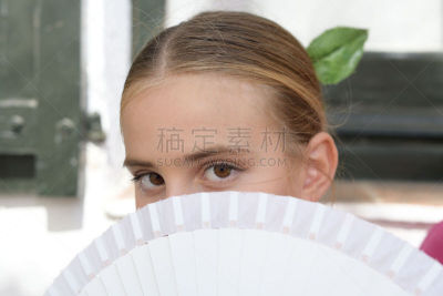 人的眼睛,人的脸部,看,女孩,爱好者,茶水间,一个物体,脐钉,背景分离,热情
