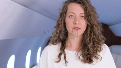 商务机,业主,中年女人,商务,旅途,仅一个中年女人,专业人员,客舱,华贵,肖像
