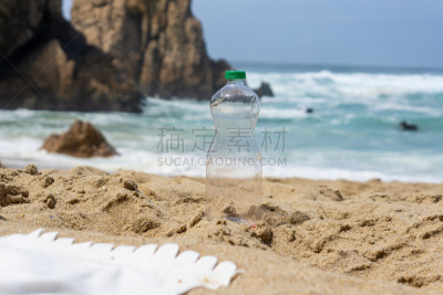 塑胶,瓶子,海滩,水瓶,热带气候,环境,玻璃瓶回收站,垃圾,肮脏的