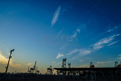 海港,横滨,夜晚,起重机,动物群,船,货船,商用码头,城镇景观,港务局