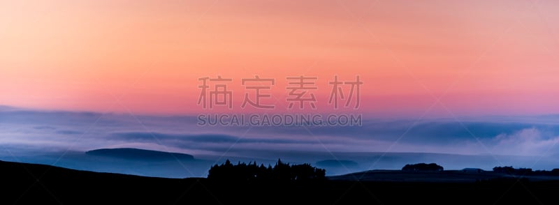 停泊的,艾伦代尔,秋天,诺森伯兰郡,全景,图像,英国,英格兰,无人,摩尔人风格