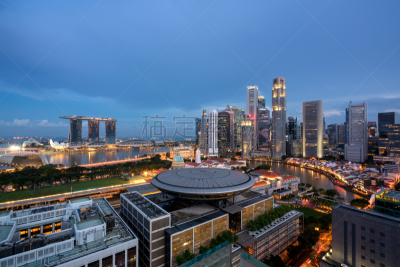 商务,城市生活,现代,旅行者,滨海湾 ,城市天际线,夜晚,亚洲,金融和经济,新加坡市