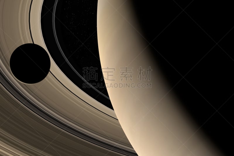 行星,太空,月亮,土星,轨道运行,三维图形