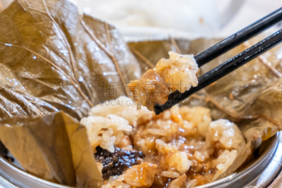 蒸菜,荷花,蒸锅,叶子,有包装的,餐馆,粳米,点心,鸡肉,美味