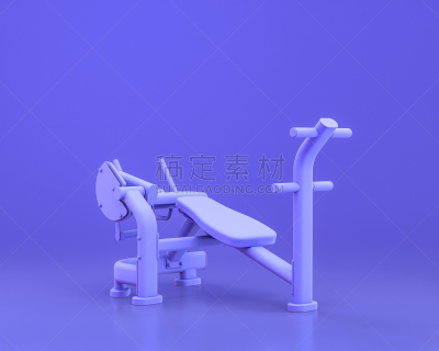 单色调,健身房,青绿色,彩色背景,三维图形,塑形