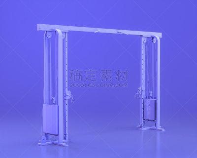 单色调,健身房,青绿色,彩色背景,三维图形,塑形