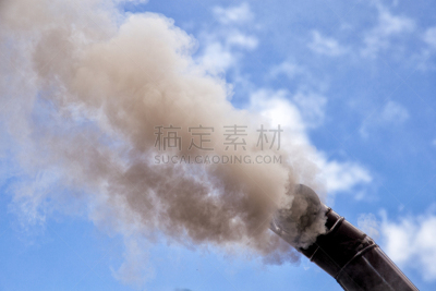 烟,烟囱,天空,蓝色,柱子,气候,热,温室气体,技术,云