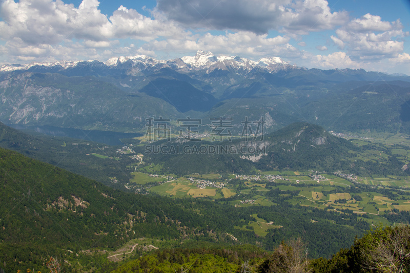 波悉尼,山谷,白昼,云,国内著名景点,环境,湖,背景,户外,julian alps