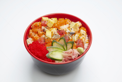 鱼类,生食,米,白色背景,在上面,传统,蔬菜,寿司,清新,食品