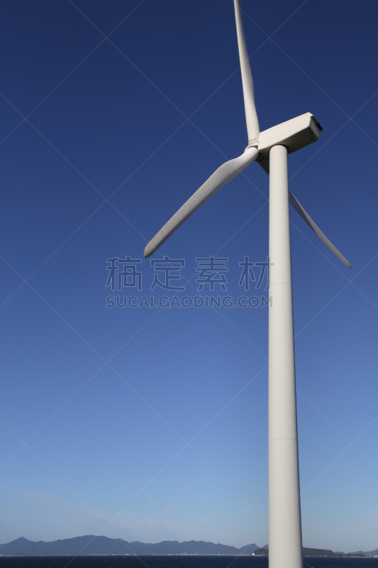 风轮机,天空,蓝色,背景,风,环境,云,环境保护,自然现象,能源