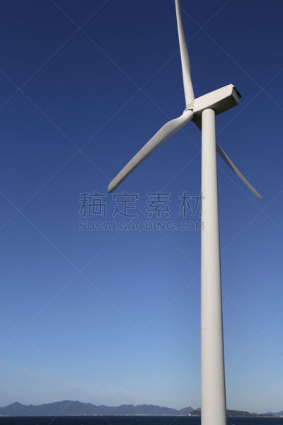 风轮机,天空,蓝色,背景,风,环境,云,环境保护,自然现象,能源