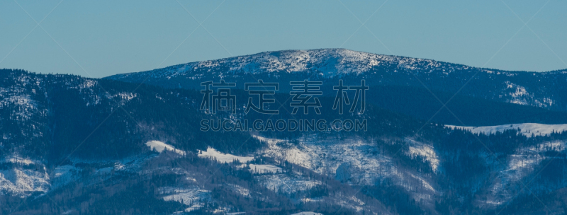 山,冬天,波兰