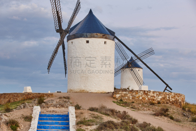 传统,风车镇,西班牙,古董,现代风车,托雷多,农业,风,磨坊,著名景点
