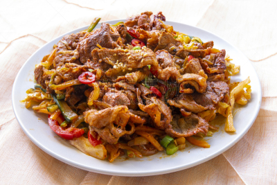 蔬菜,猪肉,炒菜