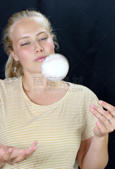 棒球,爱好者,美国职业棒球大联盟,体育团队,棒球队,运动,一个人,看台,青年女人,美国棒球联赛