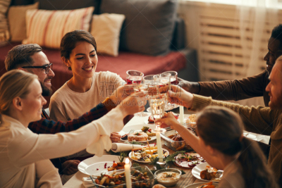 友谊,葡萄酒,非洲人,幸福,新年,晚餐,季节,香槟杯,饮食,冬天