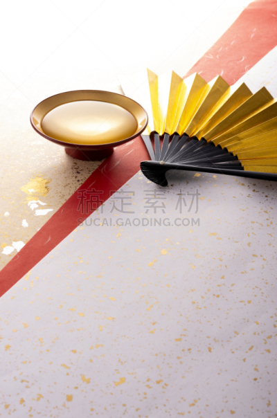 日本青酒,图像,新年,传统,华丽的,黄金,赤犬,垂直画幅,新年前夕,餐具