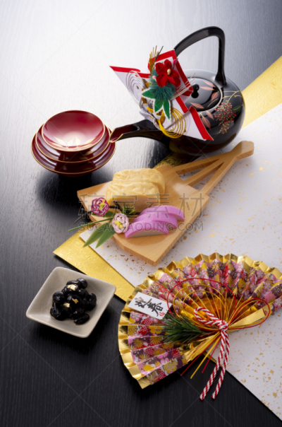 图像,背景,日本,新年,传统,鱼糕,赤犬,垂直画幅,膳食,新年前夕